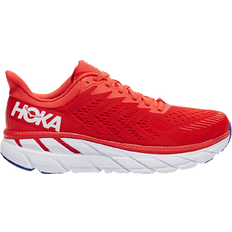 Hoka Men - Red Running Shoes Hoka Clifton 7 M - Fiesta/White