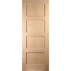 R Interior Doors Jeldwen 4 panel Shaker Oak Interior Door L, R (76.2x198.1cm)