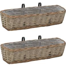 vidaXL Balcony Planter Box 18x60x13cm