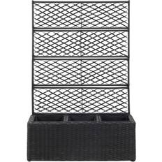 vidaXL Trellis Raised Bed with 3 Pots 30x83x130cm