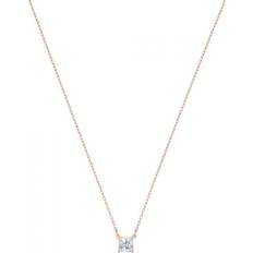 Swarovski Attract Square Necklace - Rose Gold/Tranparent