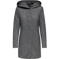 Grey - Women Coats Only Classic Coat - Gray/Dark Gray Melange