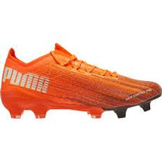 Orange - Unisex Football Shoes Puma Ultra 1.1 FG/AG - Shocking Orange/Puma Black