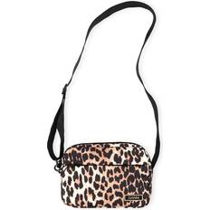 Ganni Recycled Tech Fabric Festival Bag - Leopard