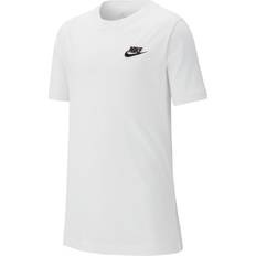 Nike S Tops Children's Clothing Nike Older Kid's Sportswear T-Shirt - White/Black (AR5254-100)