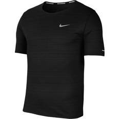 Slit T-shirts & Tank Tops Nike Dri-FIT Miler Running Top Men's - Black