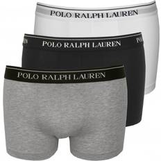 L Men's Underwear Polo Ralph Lauren Stretch Cotton Trunk 3-pack - White/Heather/Black