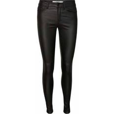 XXS Jeans Vero Moda Vmseven Nw Smooth Coated Trousers - Black