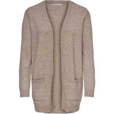 L - Women Cardigans Only Lesly Open Knitted Cardigan - Beige/Beige