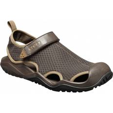Crocs Men Sport Sandals Crocs Swiftwater Mesh Deck Sandal - Espresso