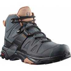 Laced - Women Hiking Shoes Salomon X Ultra 4 Mid GTX W - Ebony/Mocha Mousse/Almond Cream