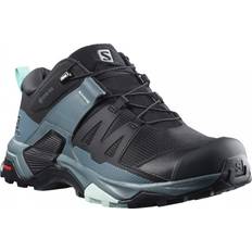 Quick Lacing System - Women Hiking Shoes Salomon X Ultra 4 GTX W - Black/Stormy Weather/Opal Blue