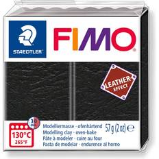 Black Polymer Clay Staedtler Fimo Leather Effect Black 57g
