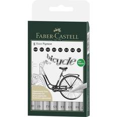 Faber-Castell Fineliners Faber-Castell Ecco Pigment Fineliner Pens Black 8-pack