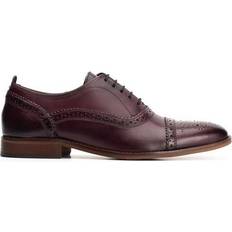 Red Low Shoes Base London Cast Lace Up Brogue - Dark Red
