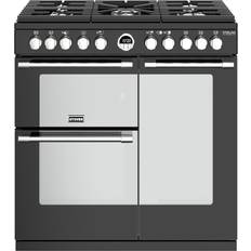 Stoves 90cm - Dual Fuel Ovens Cookers Stoves Sterling deluxe DX S900DFBK Black