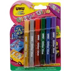 UHU Glitter Glue Assorted Pack of 6x10ml