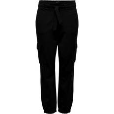 Only Poptrash Cargo Trousers - Black