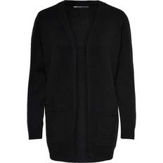 Only Women Clothing Only Lesly Open Knitted Cardigan - Black