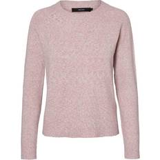 Vero Moda Doffy O-Neck Long Sleeved Knitted Sweater - Purple/Woodrose