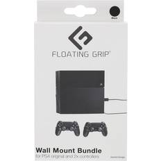 Floating Grip PS4 Console and Controllers Wall Mount - Black