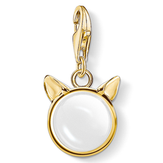 Thomas Sabo Cat Ears Charm Pendant - Gold/Quartz