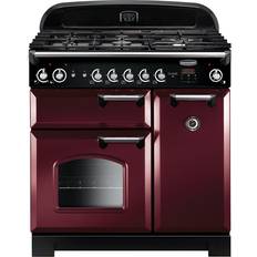 90cm - A+ Gas Cookers Rangemaster CLA90NGFCY/C Red, Chrome