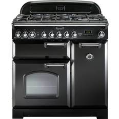 90cm - Timer Gas Cookers Rangemaster CDL90DFFBL/C Classic Deluxe 90cm Dual Fuel Black