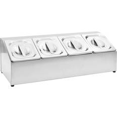 vidaXL Gastronorm Container Holder with 4 GN 1/6 Pan Kitchen Storage