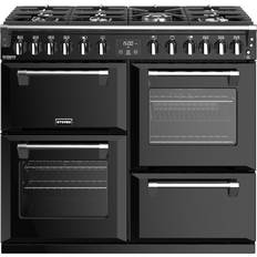 Stoves 100cm - Dual Fuel Ovens Cookers Stoves DX S1000DFBK Black