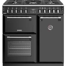 Stoves 90cm - Dual Fuel Ovens Cookers Stoves Richmond Deluxe S900DF 90cm Dual Fuel Black