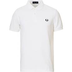 Fred Perry M Polo Shirts Fred Perry Plain Polo Shirt - White/Navy