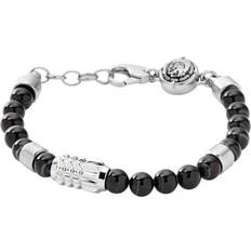 Diesel Beads Bracelet - Silver/Agate