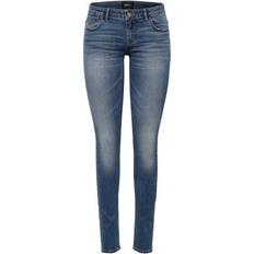 Only Coral Superlow Skinny Fit Jeans - Blue/Dark Blue Denim