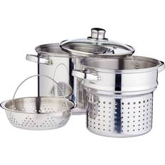 Silver Pasta Pots KitchenCraft World of Flavours Italian with lid 4 L 20 cm
