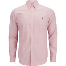 Men - Pink Shirts Polo Ralph Lauren Slim Fit Cotton Poplin Shirt -Pink