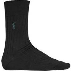 Polo Ralph Lauren Men Socks Polo Ralph Lauren Ribbed Egyptian 2-pack - Black