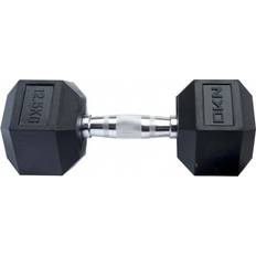 DKN Rubber Hex Dumbbell 12.5kg