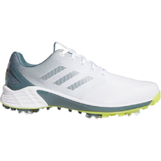 Adidas 7 - Unisex Golf Shoes adidas ZG21 Wide M - Cloud White/Acid Yellow/Blue Oxide