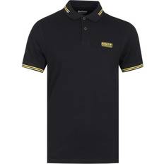 Barbour Men Polo Shirts Barbour Essential Tipped Polo Shirt - Black