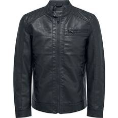 Men - Viscose Outerwear Only & Sons Imitation Jacket - Black