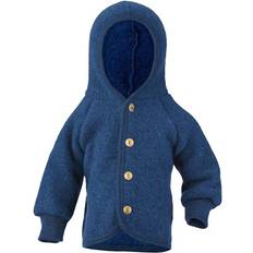 Fleece Cardigans ENGEL Natur Fleece Cardigan with Hood - Blue Melange (575520-080)