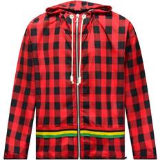 Palm Angels Buffalo Check Windbreaker - Red/White