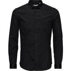 Jack & Jones Slim Tops Jack & Jones Super Slim Shirt - Black/Black