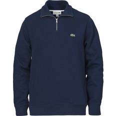 Lacoste Blue - Men Tops Lacoste Zippered Stand Up Sweatshirt - Navy Blue