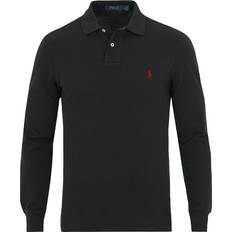 Polo Ralph Lauren Mesh Long Sleeve Polo T-Shirt - Black