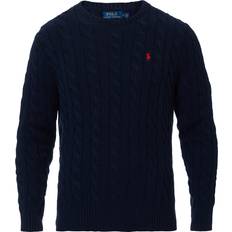 Polo Ralph Lauren Blue - Men Tops Polo Ralph Lauren Cable-Knit Cotton Sweater - Hunter Navy