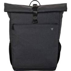 Roll Top Computer Bags V7 Elite Rolltop Laptop Backpack 16" - Black