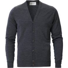 John Smedley Petworth Classic Cardigan - Charcoal