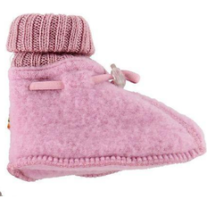 Drawstring Baby Booties Joha Wool Slippers - Dusty Pink